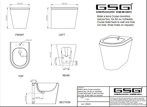 GSG bidet CRUISE smeraldo