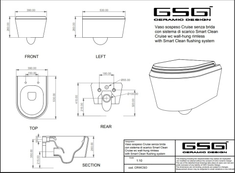 GSG miska WC CRUISE cacao