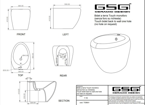 GSG bidet TOUCH ice
