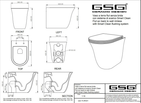 GSG miska WC FLUT denim