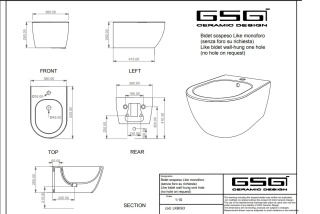 GSG bidet wiszący LIKE perla