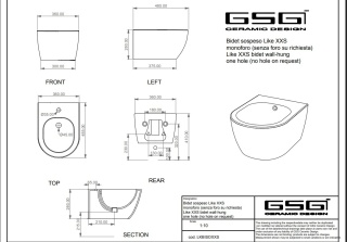 GSG bidet wiszący XXS LIKE ice