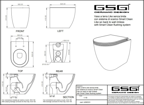 GSG miska WC LIKE cipria