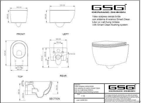 GSG miska WC wisząca CACAO