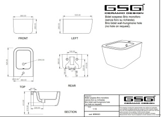 GSG bidet wiszący BRIO tortora