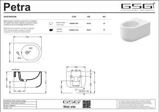 GSG bidet wiszący PETRA cacao
