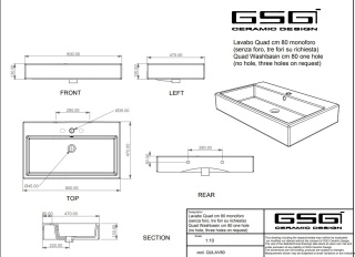 GSG umywalka 80cm BRIO smeraldo