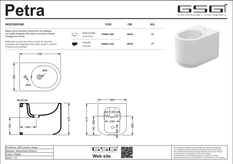 GSG bidet PETRA tortora